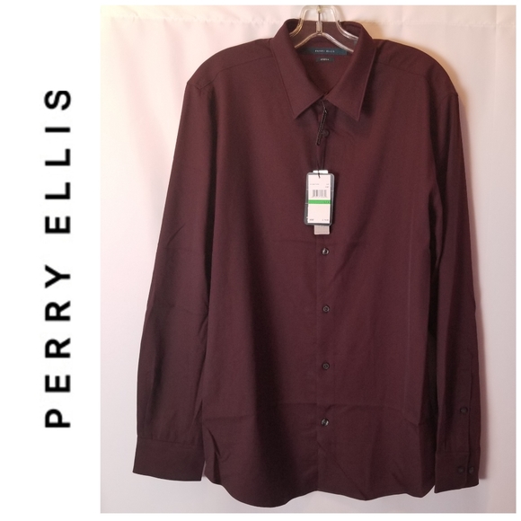 perry ellis travel luxe shirt stretch